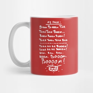 Cheat Sheet for Drummers (white) Mug